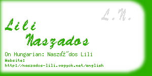 lili naszados business card